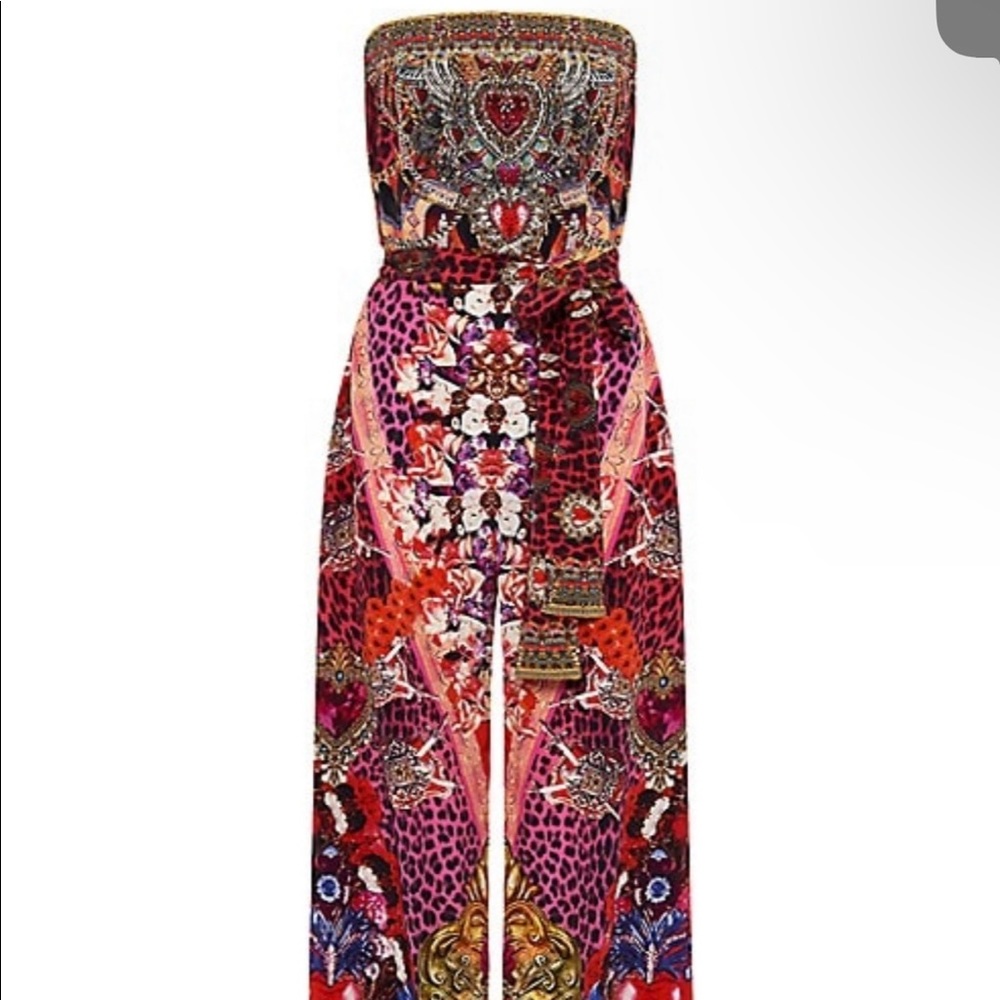 Camilla Medium strapless jumpsuit / aka sheer jeweled coverup.